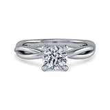 Gabriel & Co. Lisa ER15928R4W4JJJ – 14K White Gold Round Diamond Engagement Ring