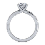 Gabriel & Co. Lisa ER15928R4W4JJJ – 14K White Gold Round Diamond Engagement Ring