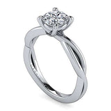 Gabriel & Co. Lisa ER15928R4W4JJJ – 14K White Gold Round Diamond Engagement Ring