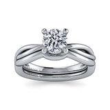 Gabriel & Co. Lisa ER15928R4W4JJJ – 14K White Gold Round Diamond Engagement Ring