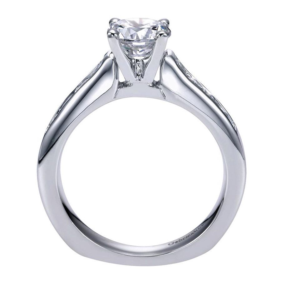 Gabriel & Co. ER3962W44JJ 14K White Gold Round Diamond Channel-Set Engagement Ring – Anderson Collection