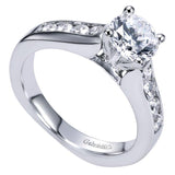 Gabriel & Co. ER3962C4W44JJ 14K White Gold Contemporary Channel Diamond Engagement Ring