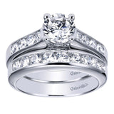 Gabriel & Co. ER3962C4W44JJ 14K White Gold Contemporary Channel Diamond Engagement Ring