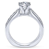 Gabriel & Co. Carson ER3964W44JJ – 14K White Gold Round Diamond Engagement Ring