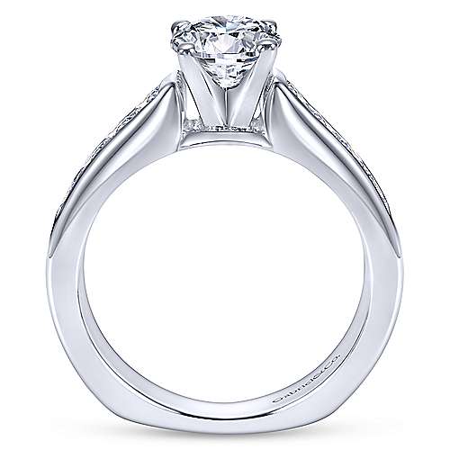 Gabriel & Co. Carson ER3964W44JJ – 14K White Gold Round Diamond Engagement Ring