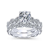 Gabriel & Co. Rowan ER3990W44JJ – 14K White Gold Round Diamond Engagement Ring