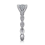 Gabriel & Co. Rowan ER3990W44JJ – 14K White Gold Round Diamond Engagement Ring