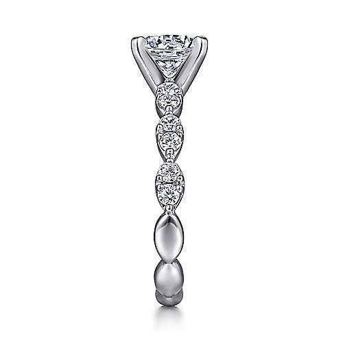 Gabriel & Co. Rowan ER3990W44JJ – 14K White Gold Round Diamond Engagement Ring