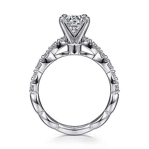 Gabriel & Co. Rowan ER3990W44JJ – 14K White Gold Round Diamond Engagement Ring