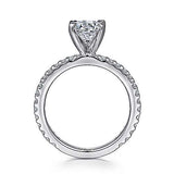 Gabriel & Co. ER4124W44JJ Logan – 14K White Gold Round Diamond Engagement Ring