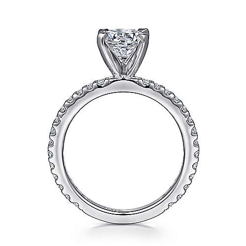 Gabriel & Co. ER4124W44JJ Logan – 14K White Gold Round Diamond Engagement Ring