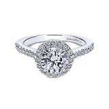 Gabriel & Co. ER5832W44JJ 14K White Gold Halo Diamond Engagement Ring
