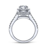Gabriel & Co. ER5832W44JJ 14K White Gold Halo Diamond Engagement Ring