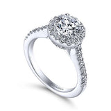 Gabriel & Co. ER5832W44JJ 14K White Gold Halo Diamond Engagement Ring