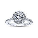 Gabriel & Co. ER5832W44JJ 14K White Gold Halo Diamond Engagement Ring