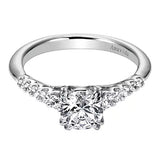 Gabriel & Co. ER6162W83JJ – 18K White Gold Straight Diamond Engagement Ring Setting (0.25 ct)