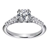 Gabriel & Co. ER6162W83JJ – 18K White Gold Straight Diamond Engagement Ring Setting (0.25 ct)