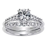 Gabriel & Co. ER6162W83JJ – 18K White Gold Straight Diamond Engagement Ring Setting (0.25 ct)