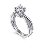 Gabriel & Co. Aleesa ER6360W44JJ – 14K White Gold Round Bypass Diamond Engagement Ring