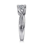 Gabriel & Co. Aleesa ER6360W44JJ – 14K White Gold Round Bypass Diamond Engagement Ring