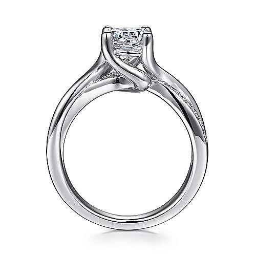 Gabriel & Co. Aleesa ER6360W44JJ – 14K White Gold Round Bypass Diamond Engagement Ring