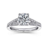 Gabriel & Co. ER6389W44JJ 14K White Gold Split-Shank Diamond Engagement Ring