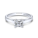 Gabriel & Co. Enid ER6575W4JJJ – 14K White Gold Princess Cut Diamond Engagement Ring
