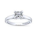 Gabriel & Co. Enid ER6575W4JJJ – 14K White Gold Princess Cut Diamond Engagement Ring
