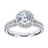 Gabriel & Co. ER6710W44JJ – 14K White Gold Contemporary Diamond Engagement Ring