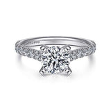 Gabriel & Co. Erica ER7225W44JJ – 14K White Gold Round Diamond Engagement Ring