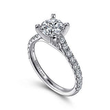 Gabriel & Co. Erica ER7225W44JJ – 14K White Gold Round Diamond Engagement Ring