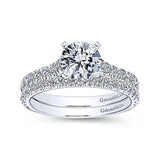 Gabriel & Co. Erica ER7225W44JJ – 14K White Gold Round Diamond Engagement Ring