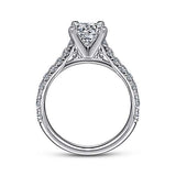 Gabriel & Co. Erica ER7225W44JJ – 14K White Gold Round Diamond Engagement Ring