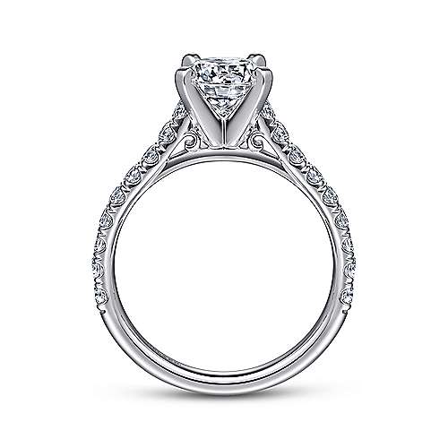 Gabriel & Co. Erica ER7225W44JJ – 14K White Gold Round Diamond Engagement Ring