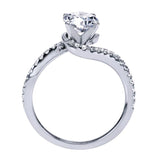 Gabriel & Co. ER7232W44JJ – 14K White Gold Contemporary Bypass Diamond Engagement Ring