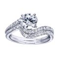 Gabriel & Co. ER7232W44JJ – 14K White Gold Contemporary Bypass Diamond Engagement Ring