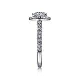 Gabriel & Co. ER7261W44JJ 14K White Gold Round Halo Diamond Engagement Ring