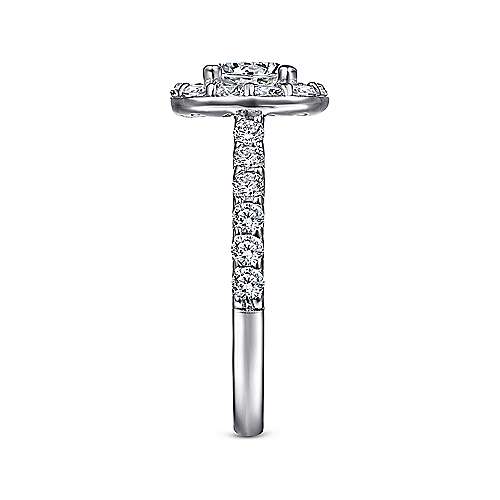 Gabriel & Co. ER7480W44JJ – 14K White Gold Halo Diamond Engagement Ring Setting (0.95 ct)
