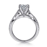 Gabriel & Co. ER7805W44JJ 14K White Gold Twisted Diamond Engagement Ring