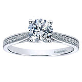 Gabriel & Co. Cameo ER8021W44JJ – 14K White Gold Round Diamond Engagement Ring