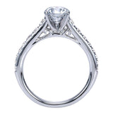 Gabriel & Co. Bridget ER8259W44JJ – 14K White Gold Round Diamond Engagement Ring