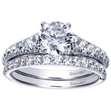 Gabriel & Co. Bridget ER8259W44JJ – 14K White Gold Round Diamond Engagement Ring