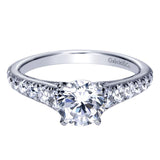 Gabriel & Co. Bridget ER8259W44JJ – 14K White Gold Round Diamond Engagement Ring