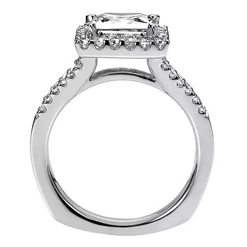 Gabriel & Co. ER8960W44JJ – 14K White Gold Round Halo Diamond Engagement Ring Setting (0.25 ct)