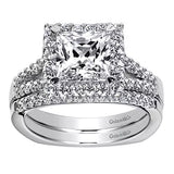 Gabriel & Co. ER8960W44JJ – 14K White Gold Round Halo Diamond Engagement Ring Setting (0.25 ct)