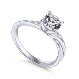 Hattie - 14K White Gold Round Diamond Engagement Ring