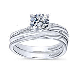 Hattie - 14K White Gold Round Diamond Engagement Ring