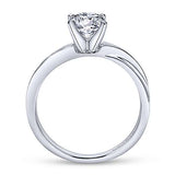 Hattie - 14K White Gold Round Diamond Engagement Ring