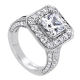 Gabriel & Co. ER9251W44JJ 14K White Gold Contemporary Halo Diamond Engagement Ring