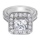 Gabriel & Co. ER9251W44JJ 14K White Gold Contemporary Halo Diamond Engagement Ring